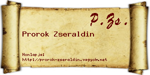 Prorok Zseraldin névjegykártya